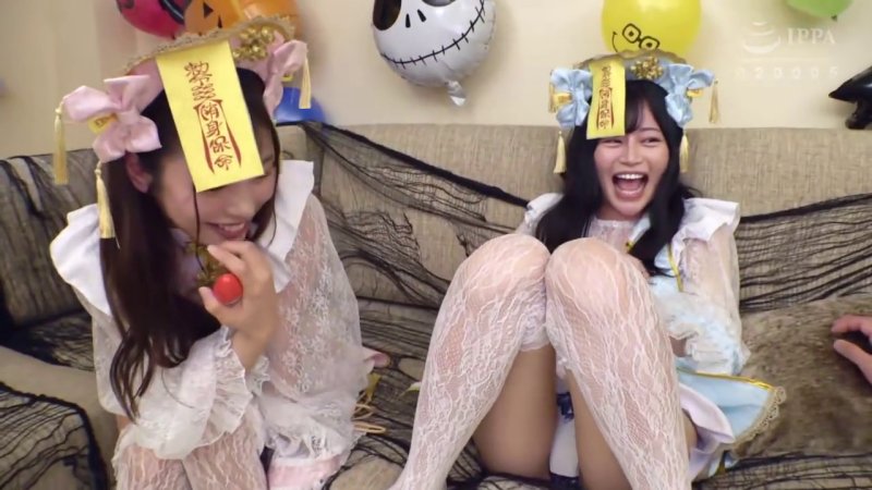 ハロウィンナンパ2023、ありす&ひびきの淫乱覚醒！デカチン取り合いWフェラと恍惚ごっくんの夜